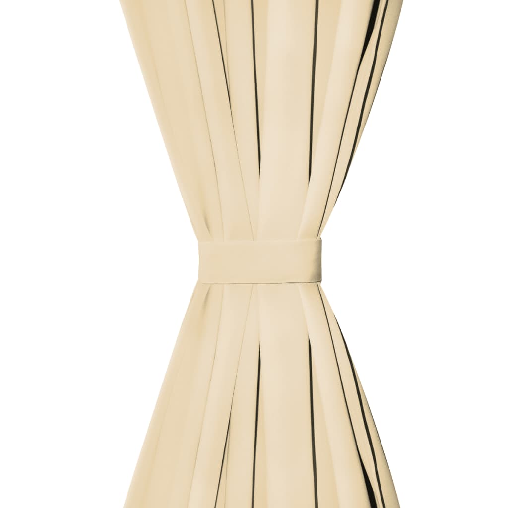 Tende in Micro Raso 2 pz con Passanti 140x245 cm Beige cod mxl 77601