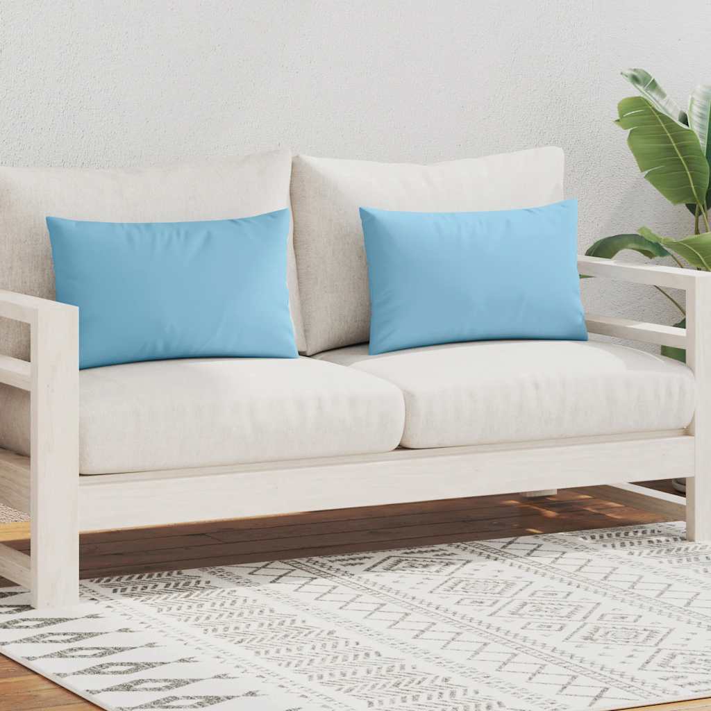 Cuscini da Esterno 2 pz 60x40 cm Azzurro