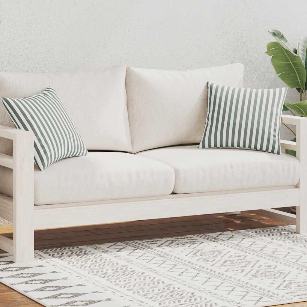 Cuscini da Esterno 2 pz Stampa a Righe 45x45 cm Grigi cod mxl 48706