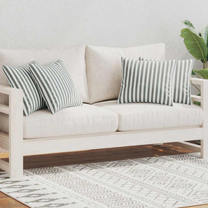 Cuscini da Esterno 4 pz Stampa a Righe 45x45 cm Grigi 132310