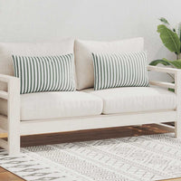 Cuscini da Esterno 2 pz Stampa a Righe 60x40 cm Grigi 132311