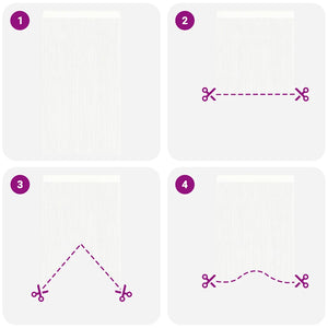 2 Pz Tende a Fili 100x250 cm Bianche 132398