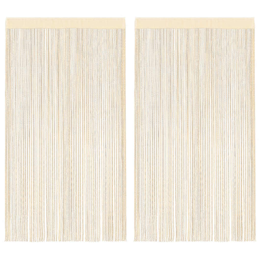 2 Pz Tende a Fili 140x250 cm Crema cod mxl 69819