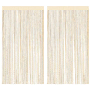 2 Pz Tende a Fili 140x250 cm Crema cod mxl 69819