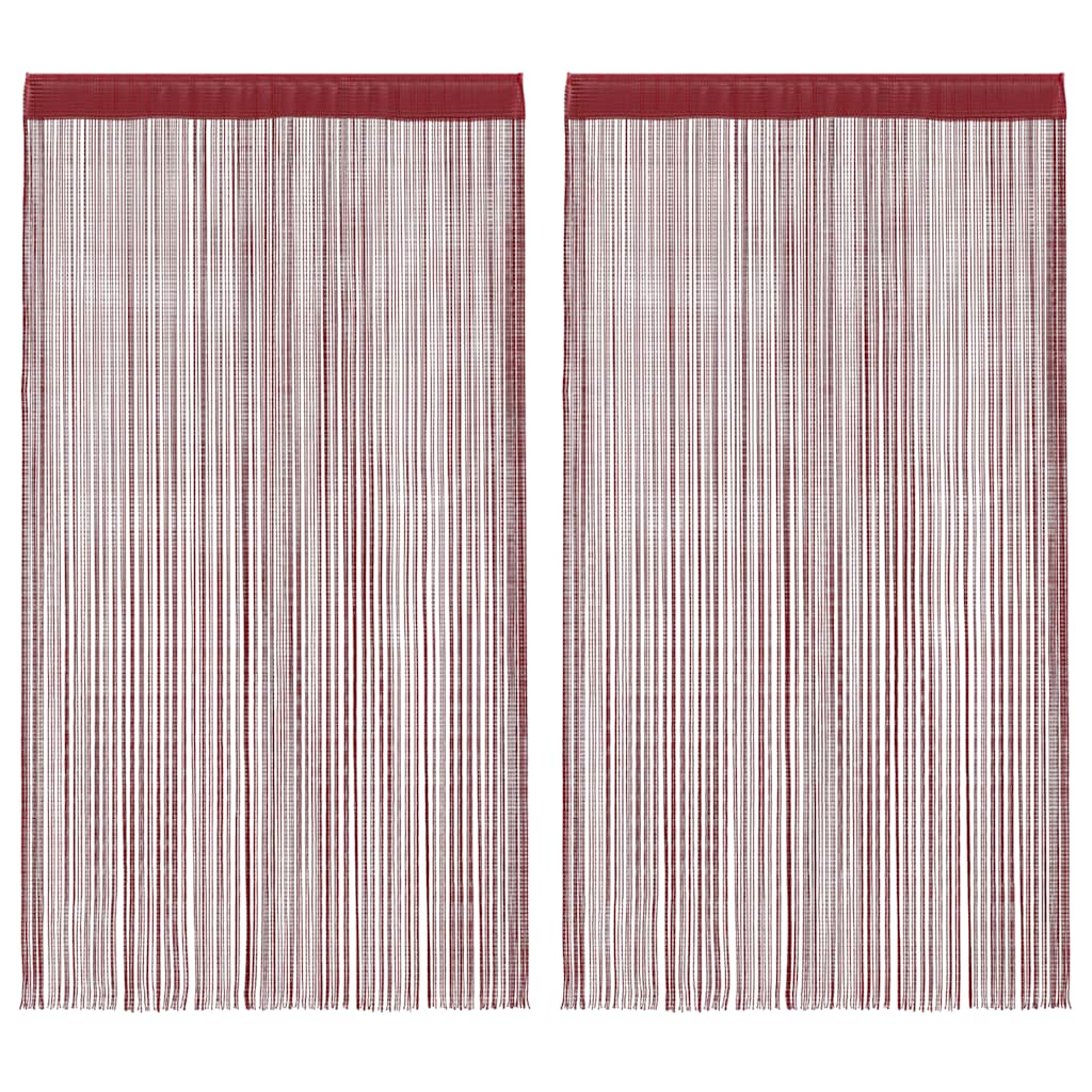 Tende a Filo 2 pz 140x250 cm Rosso BordÃ² cod mxl 68294