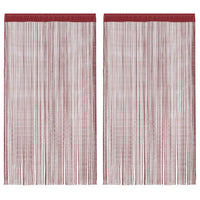 Tende a Filo 2 pz 140x250 cm Rosso BordÃ² cod mxl 68294