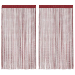 Tende a Filo 2 pz 140x250 cm Rosso BordÃ² cod mxl 68294