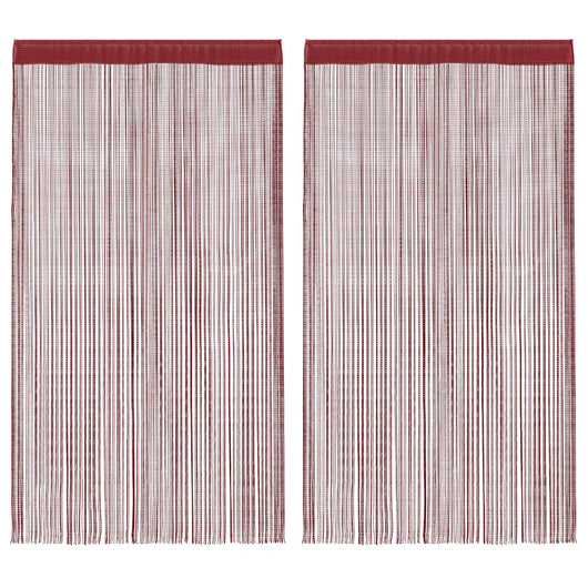 Tende a Filo 2 pz 140x250 cm Rosso BordÃ² cod mxl 68294