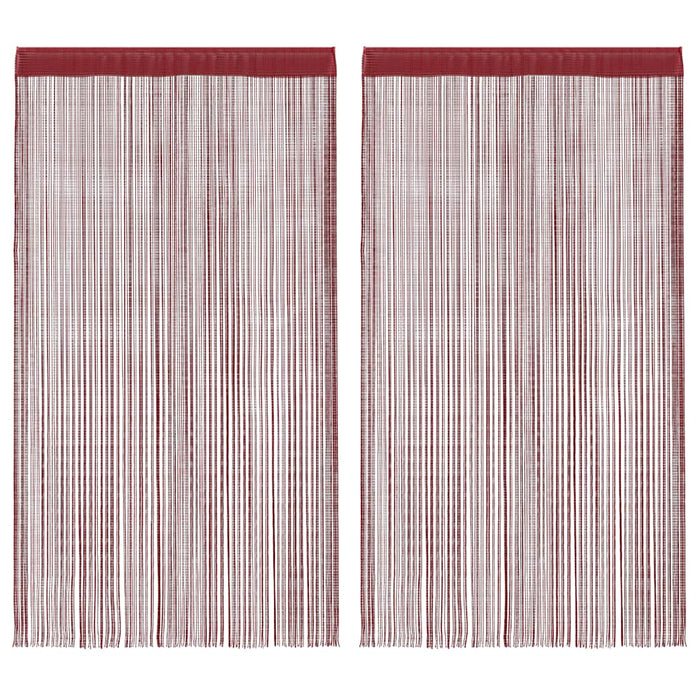 Tende a Filo 2 pz 140x250 cm Rosso BordÃ² cod mxl 68294