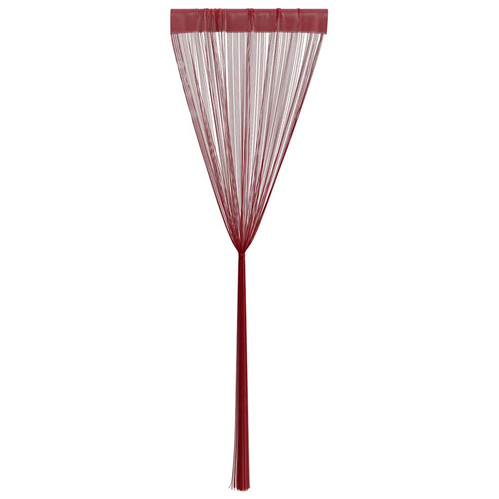 Tende a Filo 2 pz 140x250 cm Rosso Bordò 132409