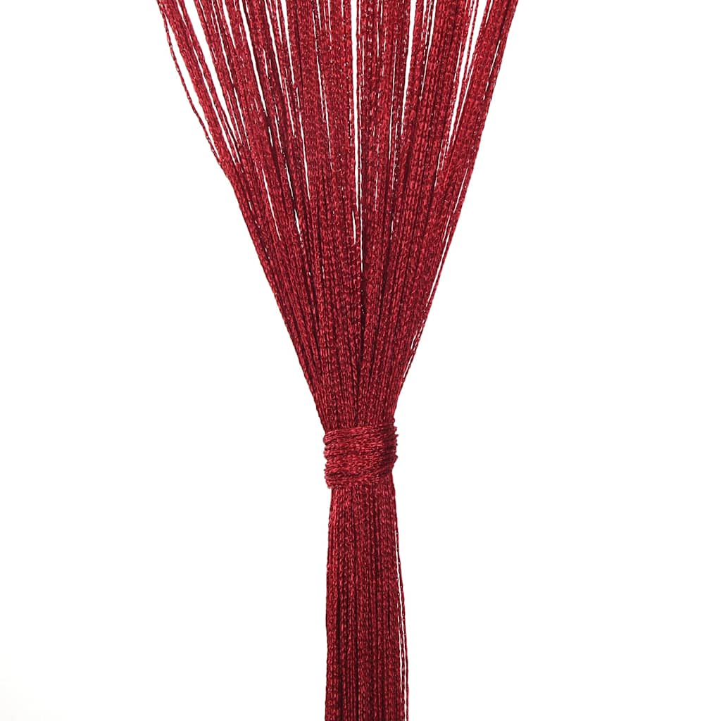 Tende a Filo 2 pz 140x250 cm Rosso Bordò 132409