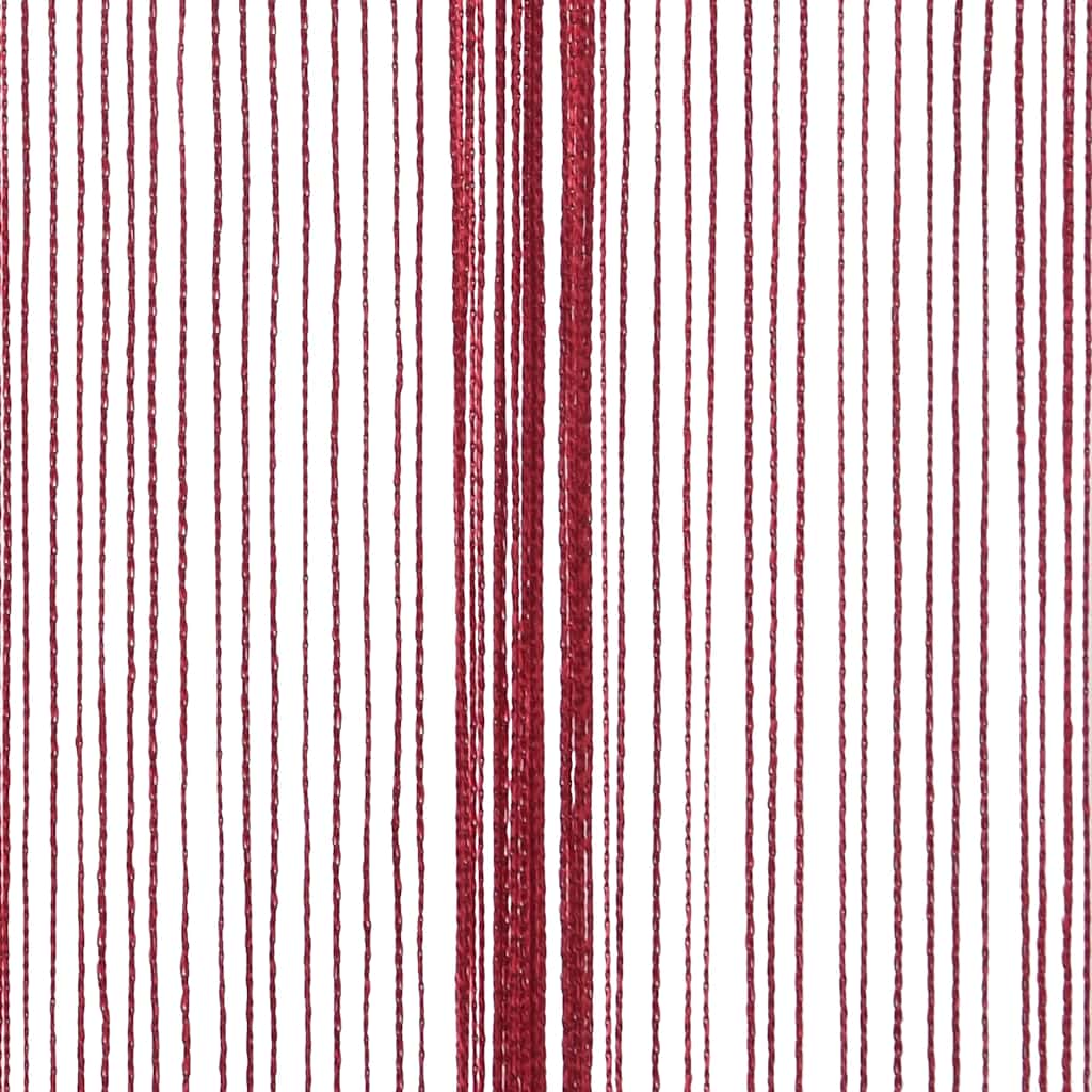 Tende a Filo 2 pz 140x250 cm Rosso Bordò 132409