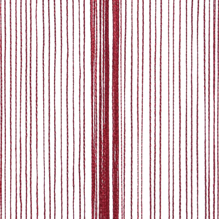 Tende a Filo 2 pz 140x250 cm Rosso Bordò 132409