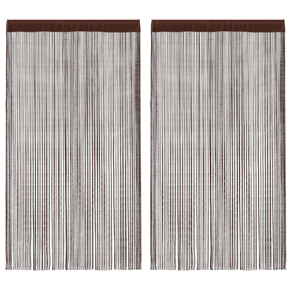 2 Pz Tende a Fili 100x250 cm Marroni cod mxl 78499