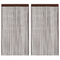2 Pz Tende a Fili 100x250 cm Marroni cod mxl 78499