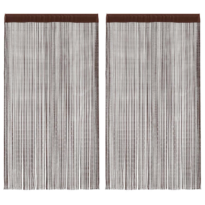 2 Pz Tende a Fili 100x250 cm Marroni cod mxl 78499