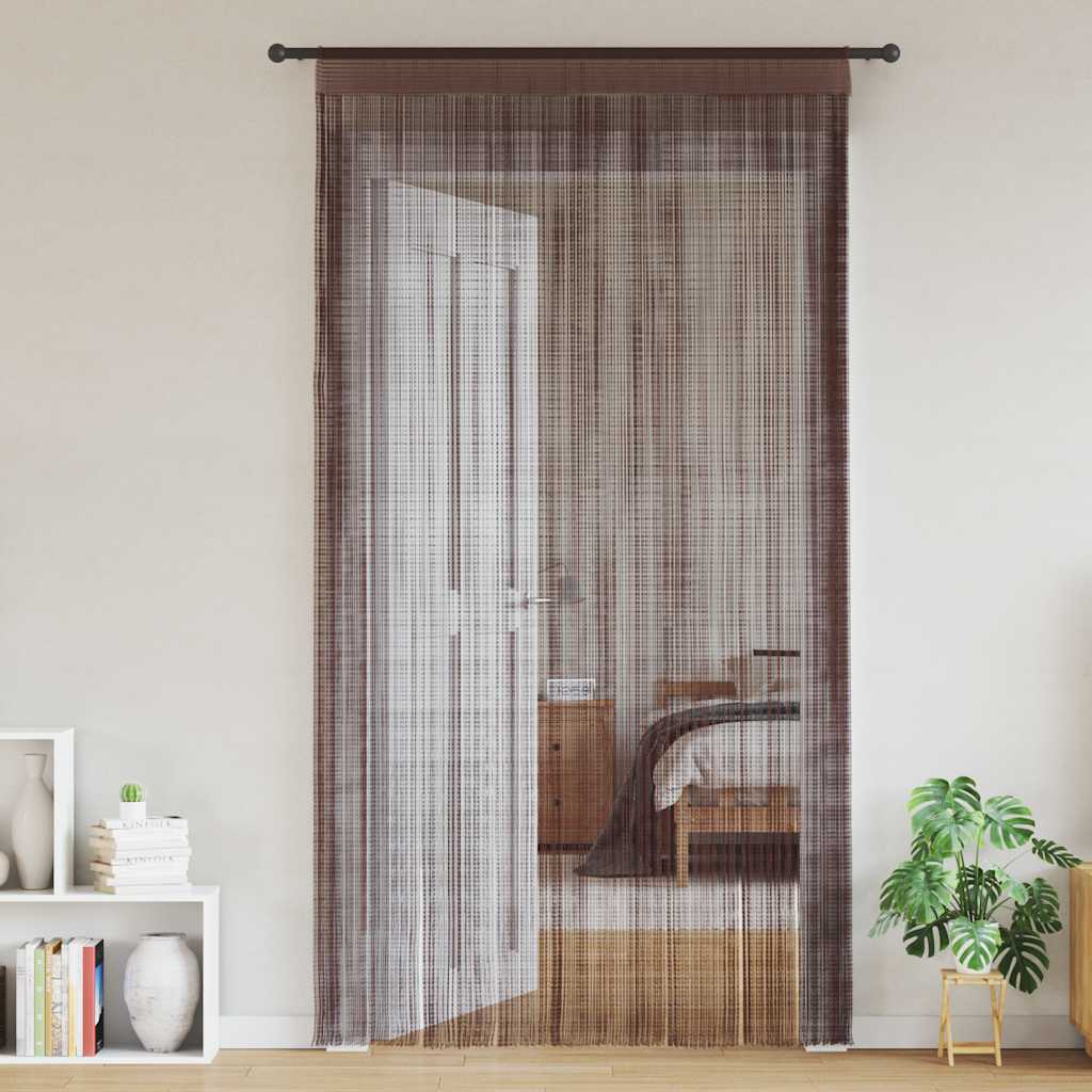2 Pz Tende a Fili 100x250 cm Marroni 132410