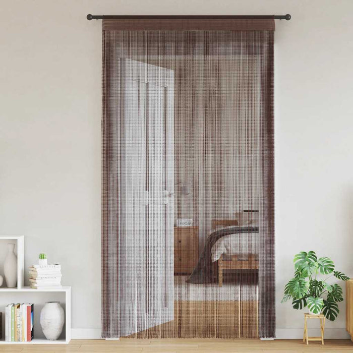 2 Pz Tende a Fili 140x250 cm Marroni 132411