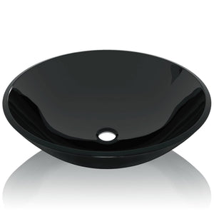 Lavabo bagno in vetro temperato 42 cm nero 02_0002521