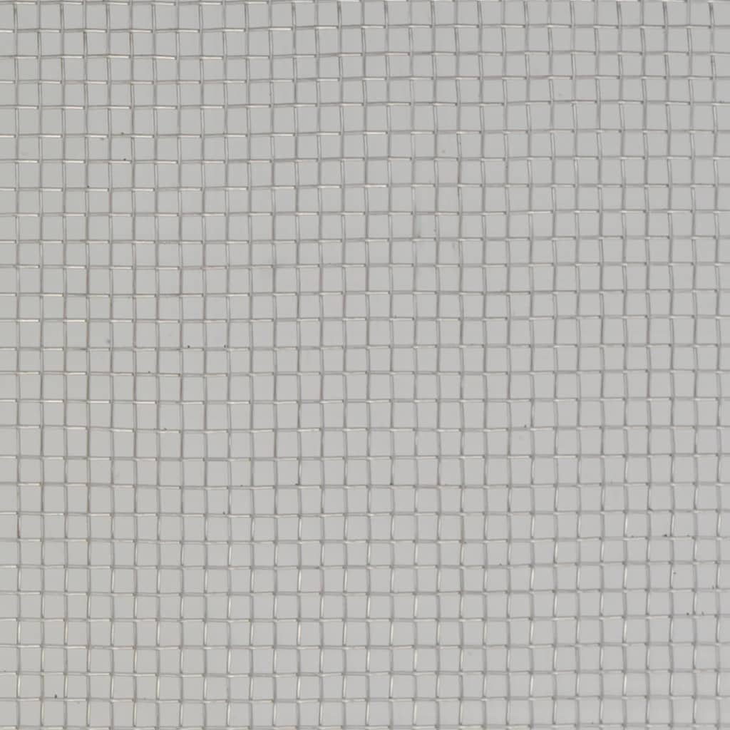 Recinzione in Rete in Acciaio Inossidabile 100x500 cm Argento 142258