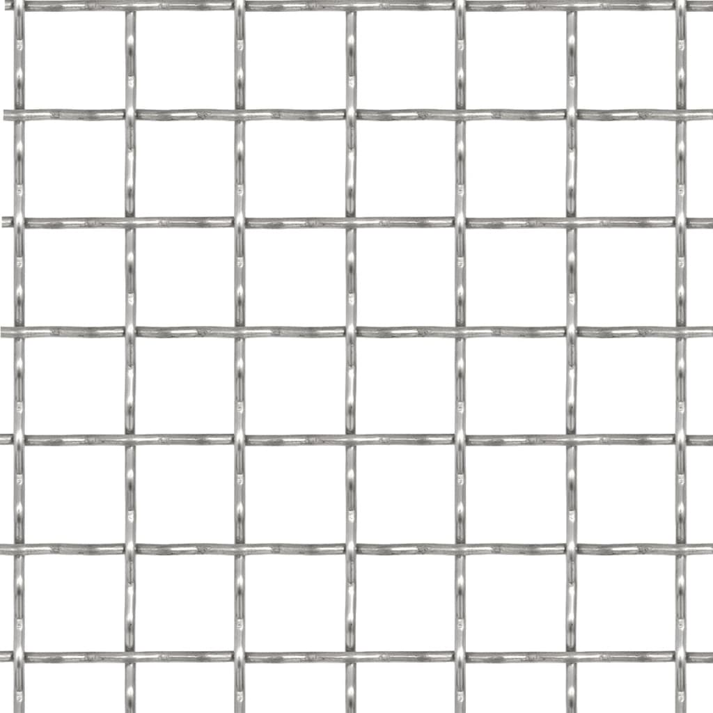 Recinzione in Rete Modulare in Acciaio Inox 100x85cm 31x31x3mm 142291