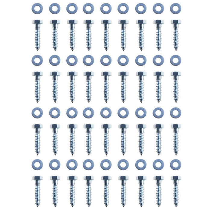 Ancoraggi a Terra a L 12 pz in Acciaio Zincato 5x5x50 cm 142302