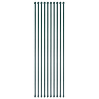 Pali da Giardino 10 pz in Metallo 1,5 m Verdecod mxl 73088