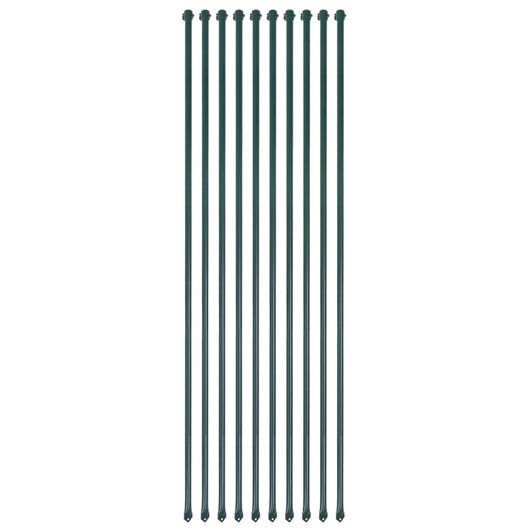 Pali da Giardino 10 pz in Metallo 1,5 m Verdecod mxl 73088