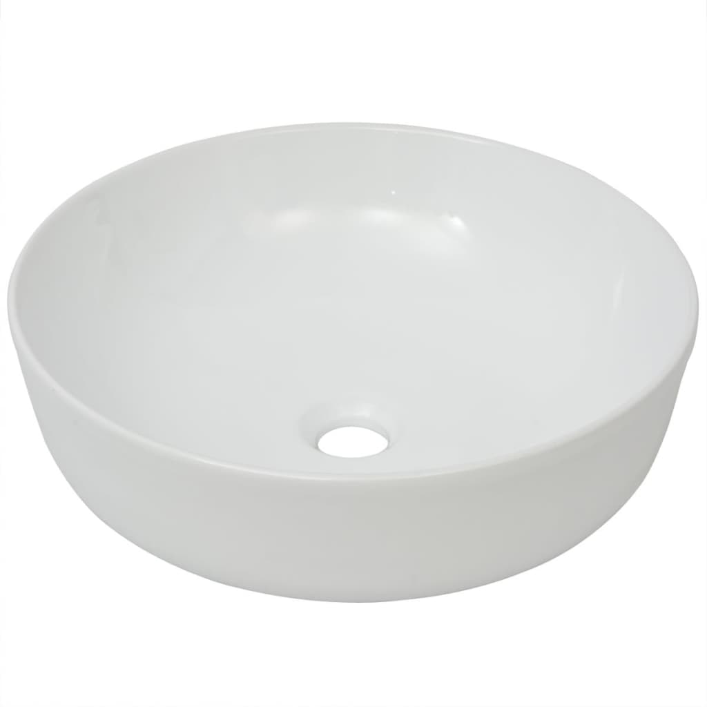 Lavabo bagno diametro 41,5 tondo ceramica bianca 02_0002524