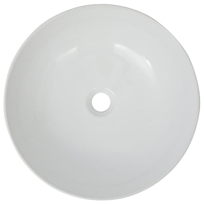 Lavabo bagno diametro 41,5 tondo ceramica bianca 02_0002524