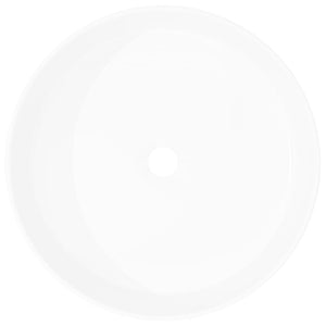 Lavandino Rotondo in Ceramica Bianca 40 x 15 cm 142342