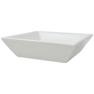 Lavabo quadrato in ceramica 41,5 cm lavabo da appoggio bagno bianco 02_0002531