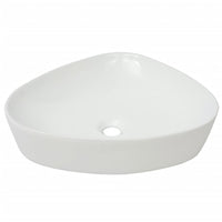 Lavabo triangolare in ceramica lavabo lavabo bagno 50,5 cm bianco 02_0002532