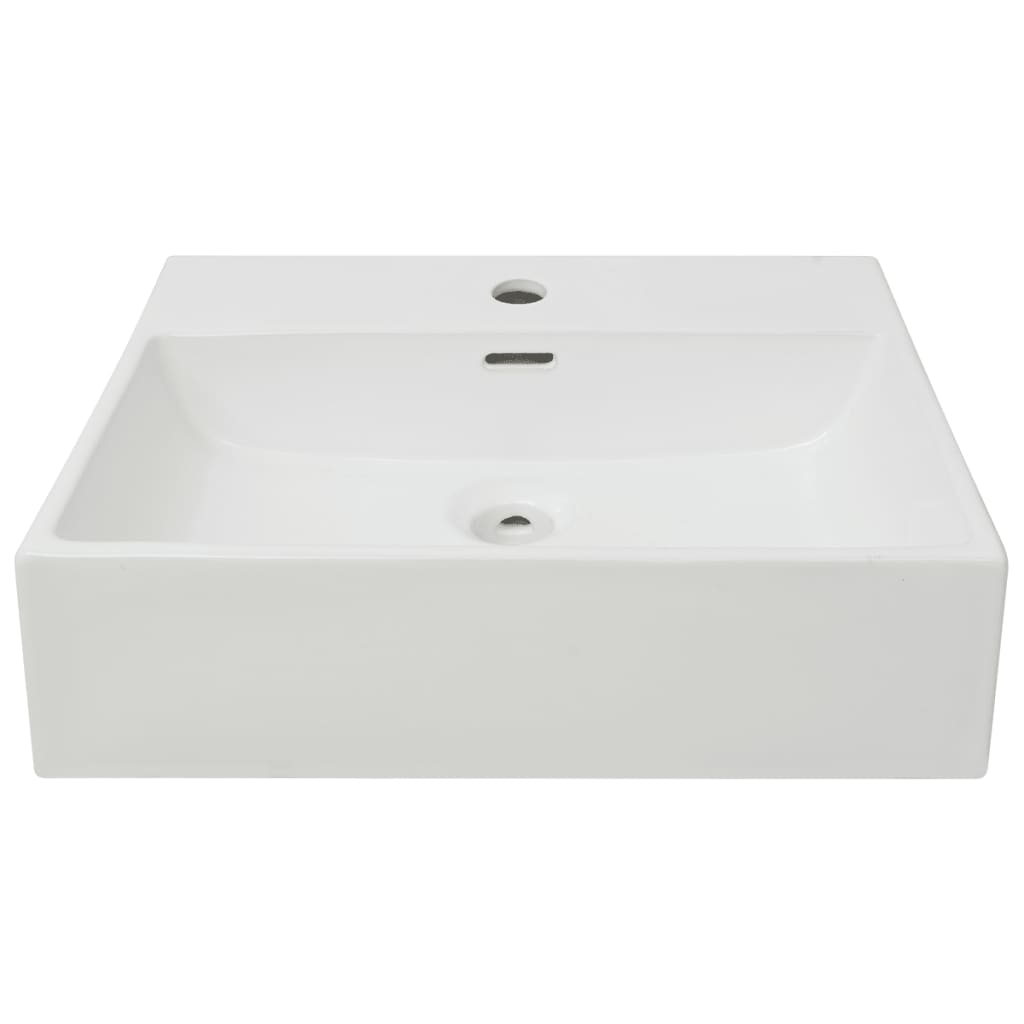 Lavabo bagno con foro rubinetto 51,5 cm ceramica bianca 02_0002533