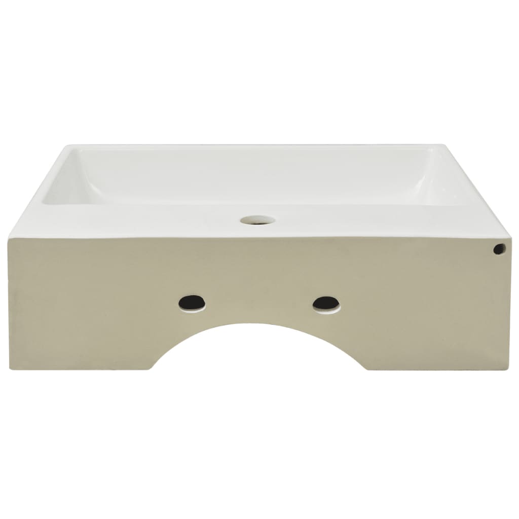 Lavabo bagno con foro rubinetto 51,5 cm ceramica bianca 02_0002533