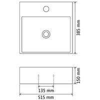 Lavabo bagno con foro rubinetto 51,5 cm ceramica bianca 02_0002533