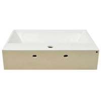 Lavabo lavabo con rubinetto in ceramica foro 60,5 cm bianco 02_0002534