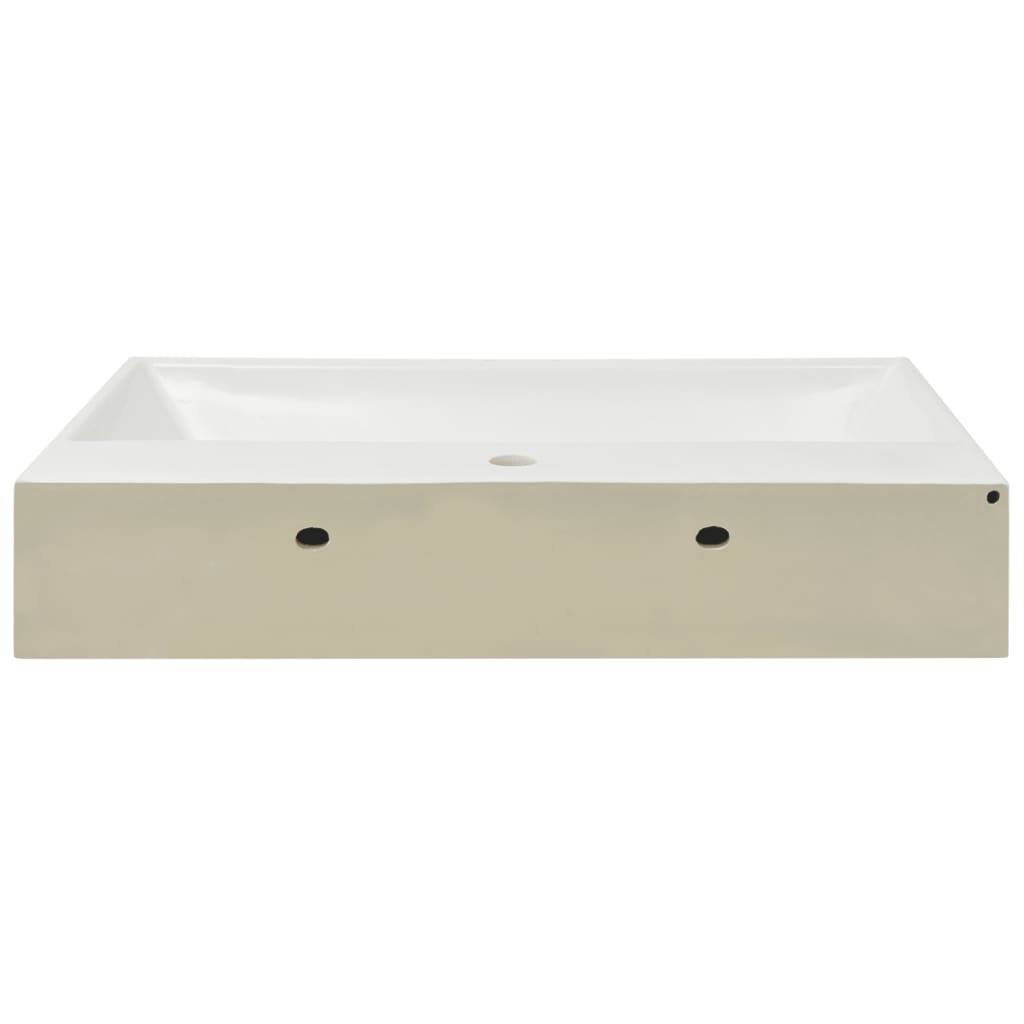 Lavabo con foro rubinetteria in ceramica 76x42,5 cm bianco 02_0002535