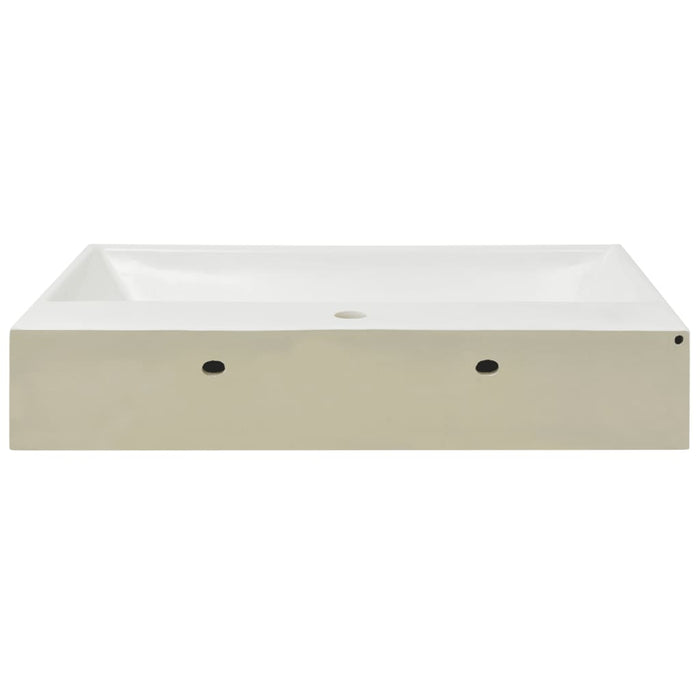 Lavabo con foro rubinetteria in ceramica 76x42,5 cm bianco 02_0002535