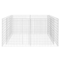 Gabbione Letto Rialzato Giardino Acciaio 180x90x100 cm Argento 142366