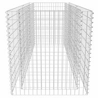 Gabbione Letto Rialzato Giardino Acciaio 180x90x100 cm Argento