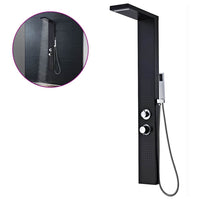 Sistema Pannello Doccia in Alluminio Nero Opacocod mxl 81487