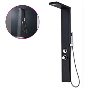 Sistema Pannello Doccia in Alluminio Nero Opacocod mxl 81487