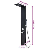 Sistema Pannello Doccia in Alluminio Nero Opaco 142373