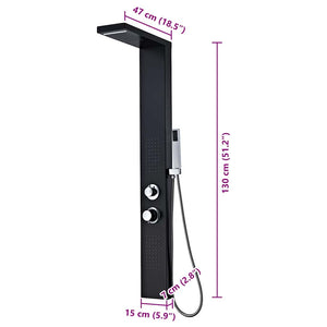 Sistema Pannello Doccia in Alluminio Nero Opaco 142373
