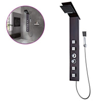 Sistema pannello doccia doccetta bagno WC vetro marrone 02_0003121