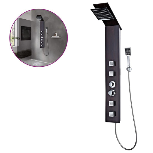 Sistema Pannello Doccia in Vetro Marrone 142374