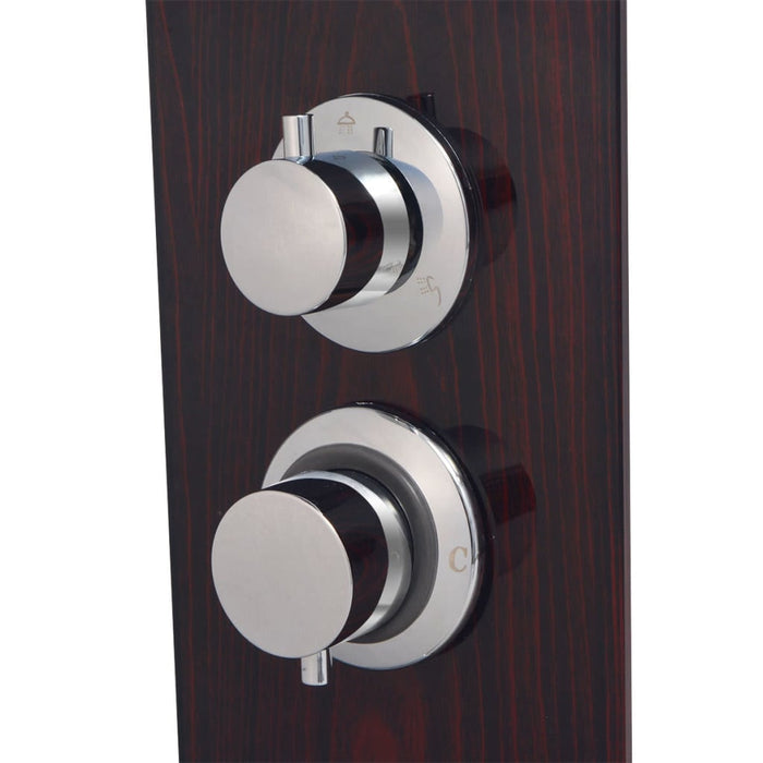 Sistema pannello doccia doccetta bagno WC vetro marrone 02_0003121