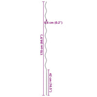 50 pz Supporti a Spirale per Piante 170 cm in Acciaio Zincato 142413