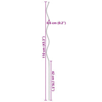 50 pz Supporti a Spirale per Piante 110 cm in Acciaio Zincato 142416